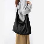 X SIM FITNESSX Unisex corduroy tas schoudertas grote dames shopper tas fashion stoffen tas voor dagelijks gebruik / kantoor / school / reizen, zwart, Retro