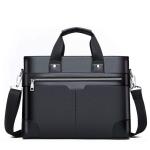 CHDWEY Umhängetaschen für Herren Männer Leder-Schulter-Mode-Geschäfts-Beutel-Handtaschen-Schwarz-Tasche Männer for Dokument-Leder-Laptop-Aktenkoffer-Beutel(2)