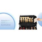 Extra grote cosmeticakoffer, professionele make-upkoffer voor make-up-kunstenaars, dubbellaagse XL cosmetische reiskoffer voor cosmetica met 3 afneembare vakken en 3 make-upvakken,