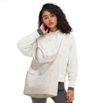 Dameshandtas, canvas shopper, schoudertas, casual, groot, voor school, werk, dagelijks gebruik, winkelen, wit- 2