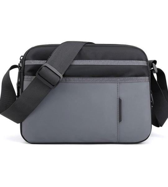 CHDWEY Umhängetaschen für Herren Männer Umhängetasche Business Crossbody Tasche Nylon Mann Messenger Bag Hohe Qualität Männliche Outdoor Sports Tasche Handtaschen(Grijs)