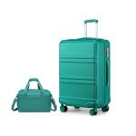 KONO Groß Reisekoffer Rollkoffer Set Gepäcksets 2 Teilig, 74cm Groß Trolley Koffer mit Ryanair Reisetasche 40x20x25cm, Türkis