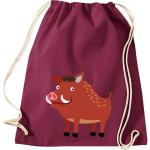 ShirtInStyle Turnbeutel, Wildschwein, Kinder, Stoffbeutel, Kinderrucksack, Jute, Gymsack,