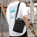CHDWEY Umhängetaschen für Herren Männer Nylon Tasche Casual Crossbody Tasche for Männer wasserdichte kleine Tragen Umhängetasche Schwarze Reißverschluss Handtasche Reisehack(