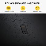 LEVEL8 Handkoffer, lichtgewicht van 100% polycarbonaat, harde koffers, trolleys, trolley case Elegance Micro-Diamond Textured design, 8 spinners, zwart