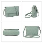 Schoudertas voor dames, schoudertas met ritssluiting, crossbody tas, leren handtas, klein, dagrugzak, munt, Crossbody