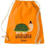 ShirtInStyle Kindergymtas, grappige dieren schildpad, verwisselbaar ondergoed met tekst naar wens, kinderen, dierentuin kinderdag familie, gymtas