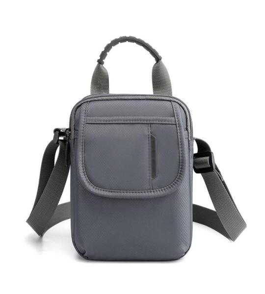 CHDWEY Umhängetaschen für Herren Kleine Umhängetasche for Männer lässig wasserdicht Nylon Messenger Bag Business weiche multifunktionale tragbare Reise Handtaschen Sack(Grijs)