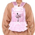 Zerodis Balletdanstas tutu roze jurk dansen satijn rugzak ballerina meisjes pailletten schoudertas met handvat voor kleine kinderen meisjes [roze), roze, 24 * 34 * 17cm