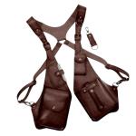 Gkumgwo Anti-Diebstahl-Geschirr aus Leder – verstellbares Geschirr, Geldbörse, mittelalterliches Retro, Handy-Tasche für Männer und Frauen, verstellbarer PU-Lederriemen, Brief