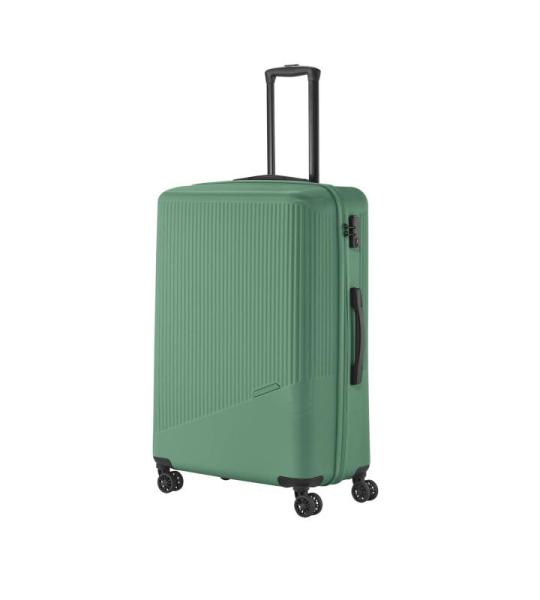 Travelite Koffer met 4 wielen, 3-delig, maten L/M/S, bagage serie Bali: ABS hardshell trolleys, groen, Trolley met harde schaal met 4 wielen