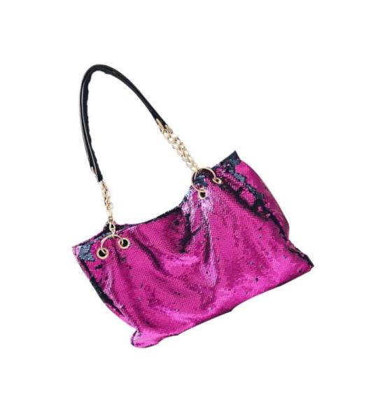 HAPINARY Vintage crossbody-tassen voor zwarte crossbody portemonnees voor pluizige schoudertas grote capaciteit kettingtas schoudertas sequenties draagtas dagelijks