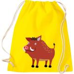 ShirtInStyle Turnbeutel, Wildschwein, Kinder, Stoffbeutel, Kinderrucksack, Jute, Gymsack,