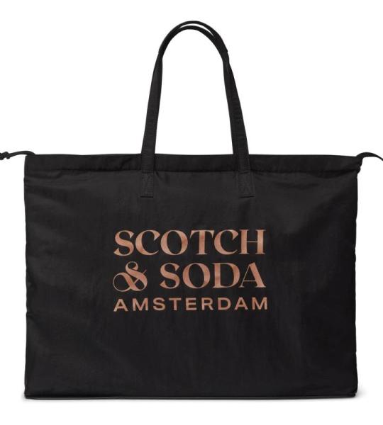 Scotch & Soda Opvouwbare draagtas zwart, zwart