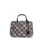 Carrie Shopper Classic PVC logo-print, tas voor dames, ZM7Q_zwart/bruin/wit. Antiek Go, Zm7q_zwart/bruin/wit. Antiek Go
