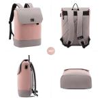 Laptop Rugzak 15,6 Inch Voor Dames, Waterdichte Schooltas met Laptopvak en Usb-oplaadpoort, Anti-diefstal Reisrugzak voor Reizen, College, Kantoor, School, Dagelijks, Roze Grijs