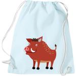 ShirtInStyle Turnbeutel, Wildschwein, Kinder, Stoffbeutel, Kinderrucksack, Jute, Gymsack,