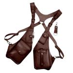Gkumgwo Anti-Diebstahl-Geschirr aus Leder – verstellbares Geschirr, Geldbörse, mittelalterliches Retro, Handy-Tasche für Männer und Frauen, verstellbarer PU-Lederriemen, Brief