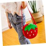 COLLBATH Kindertas Schattige Portemonnee Aardbei Portemonnee Kinderen Aardbei Tas Aardbei Portemonnee Tas Tas Case Kleine Portemonnee Make-up Tas Hoofdtelefoon Cartoon Baby Stof
