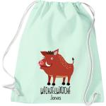 ShirtInStyle Kinder Turnbeutel, lustige Tiere Wildschwein, Wechselwäsche mit Wunschtext, Kinder, Tiere Zoo Kindertag Beutel