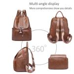 ADITAM Damesrugzak handtas casual dagrugzak modieuze rugzak voor college-dames rugzak PU-leer Double The Comfort