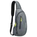PivotWing Borstzak, sling-rugzak, kleine schoudertas, waterafstotend nylon, honingraatnetkussen, lichte kleine sling rugzak voor wandelingen, reizen, fietsen, hondenuitlaten, licht
