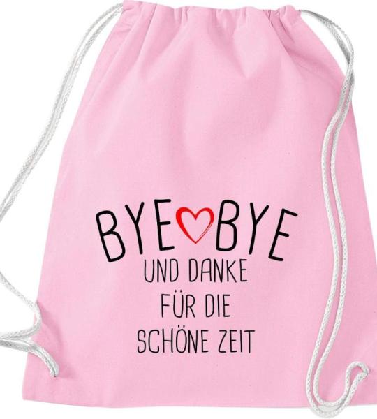 Shirtinstyle Gymtas, bye bye en dank voor de mooie tijd, opvoeder, leraar, leraren, gymtas, tas, schooltas, kleuterschool