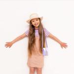 Handtas voor tienermeisjes, crossbody, leer, kleine portemonnee, PU-tas, cadeaus voor kinderen, meisjes, peuters, met strap, Taro Purple