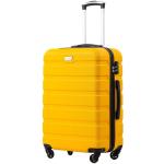 COOLIFE Harde koffer trolley rolkoffer reiskoffer ardschaal Boardcase handbagage met TSA-slot en 4 wielen, citroengeel, Premium koffer