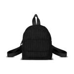 Modieuze damesrugzak, corduroy mini-rugzak, portemonnee, kleine rugzakken voor vrouwen en meisjes, stijlvolle damesrugzak voor dating, werken, zwart, Small, Minimalistisch