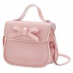 Rucksack Viele Taschen -Umhängetasche für kleine Mädchen, eine Umhängetasche, einfarbig, Bowknot, Mode, Schulter, Kinder Taschen Von Zwei Blau
