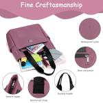 grote schoudertas voor dames, voor dames van lichtgewicht nylon, waterdichte Oxford-stof, damesshopper met meerdere zakken, geschikt voor winkelen, reizen, werk, kantoor (roze)
