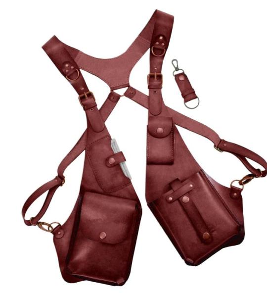 Gkumgwo Anti-Diebstahl-Geschirr aus Leder – verstellbares Geschirr, Geldbörse, mittelalterliches Retro, Handy-Tasche für Männer und Frauen, verstellbarer PU-Lederriemen, Brief