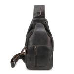 FANDARE Retro borsttas, leren sling bag, schoudertas, heren en dames, schoudertas, sporttas voor outdoor, reizen, wandelen, joggen, dagrugzak