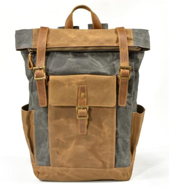Stoffen tas, rugzak, casual reistas, grote capaciteit, canvas tas, herentas, rugzak (B eenheidsmaat)