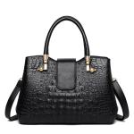 Mode Krokodil Portemonnees en Handtassen voor Vrouwen Top Handvat Satchel Crossbody Tas Grote Dames Tote Schoudertas, Zwart