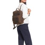 'Wilma' Elegante Rugzak Vrouwen Kleine Leren Rugzak Dames Leren Rugzak DIN A5 Vintage Handtas City Going Out Shopping Daypack Echt Leer, Kleur:vinto - bruin