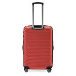 HAUPTSTADTKOFFER Midden grote harde koffer, TSA, 4 wielen, check-in bagage met 8 cm volumevergroting, 77 cm, 130 liter, grafiet, rood, koffer