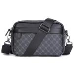 GSenhui Kleine schoudertas voor heren, leer, moderne tassen met brede schouderriem, crossbody tas met ritssluiting, voor zakelijk en dagelijks gebruik