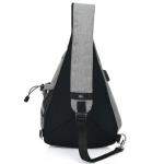 CHDWEY Umhängetaschen für Herren Nylon Mann Polyester Brusttasche Multifunktionale Männer Messenger Bags Casual Reise Männliche Retro Tasche Unisex(Black)