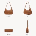 Dames handtassen grote shopper tas PU lederen schoudertas elegante schoudertas vrouwen hobo bag zwart, 1, bruin, Small, Satchel