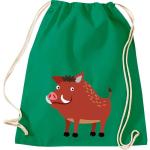 ShirtInStyle Turnbeutel, Wildschwein, Kinder, Stoffbeutel, Kinderrucksack, Jute, Gymsack,
