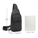 UBORSE Borstzak voor heren, sporttas, waterdicht, casual, met hoofdtelefoon, gat, slingtas, modieuze schoudertas, crossbody tas, schoudertas, multifunctionele dagrugzak voor pendel