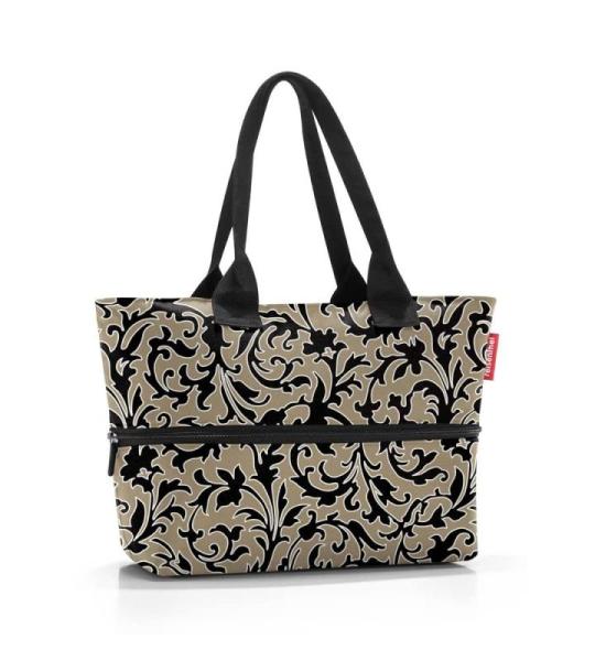 Shopper e1 - grote tas - ruimte voor kleine en grote boodschappen, barok marmer, Eén Maat