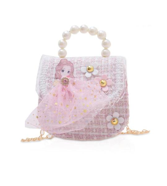 Schoudertas voor meisjes, voor mobiele telefoon, portemonnee, schattige strik, crossbody tas voor meisjes, schattige prinsessenhandtas, kleine meisjestas met afneembare schouderrie