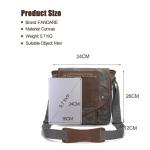 Heren schoudertas heren canvas crossbody bag tas messenger bags mannentas werktas om te hangen dagelijks vrije tijd werk kantoor messenger bag, Grijs Aa, Large, Messenger