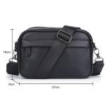 GSenhui Kleine schoudertas voor heren, leer, moderne tassen met brede schouderriem, crossbody tas met ritssluiting, voor zakelijk en dagelijks gebruik