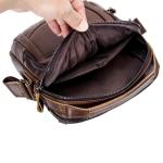 MANNUOSI Heren schoudertassen business vrije tijd hengseltassen echt leer vintage handtassen