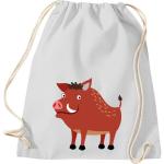 ShirtInStyle Turnbeutel, Wildschwein, Kinder, Stoffbeutel, Kinderrucksack, Jute, Gymsack,