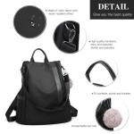 Rugzak Mode Schoudertas Casual voor Dames Nylon School (Zwart)